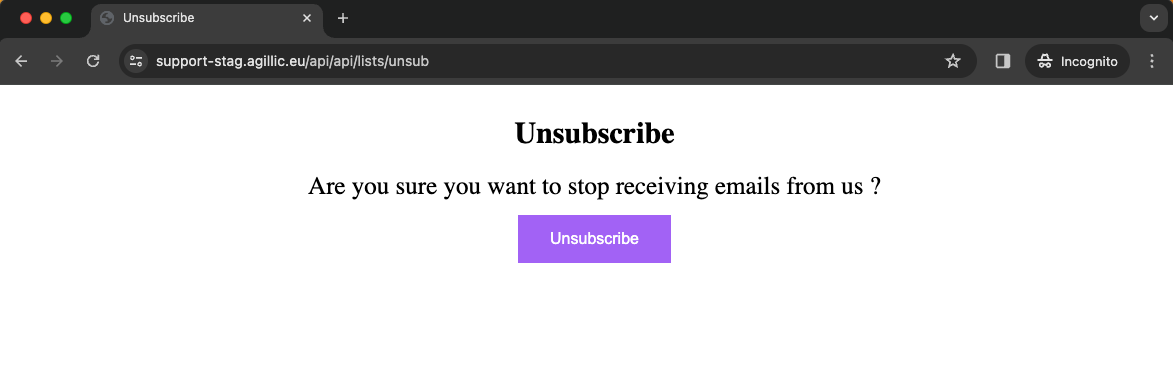 List-Unsubscribe and One-click Unsubscribe Compliance – Agillic Support
