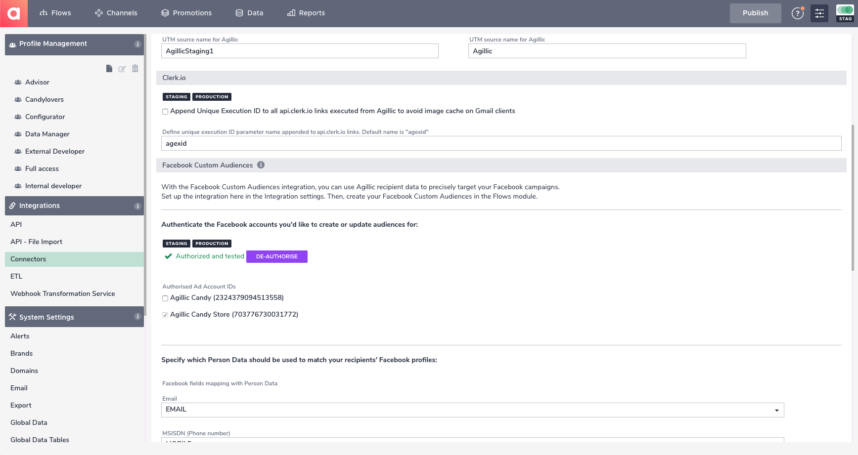 de-authorise facebook