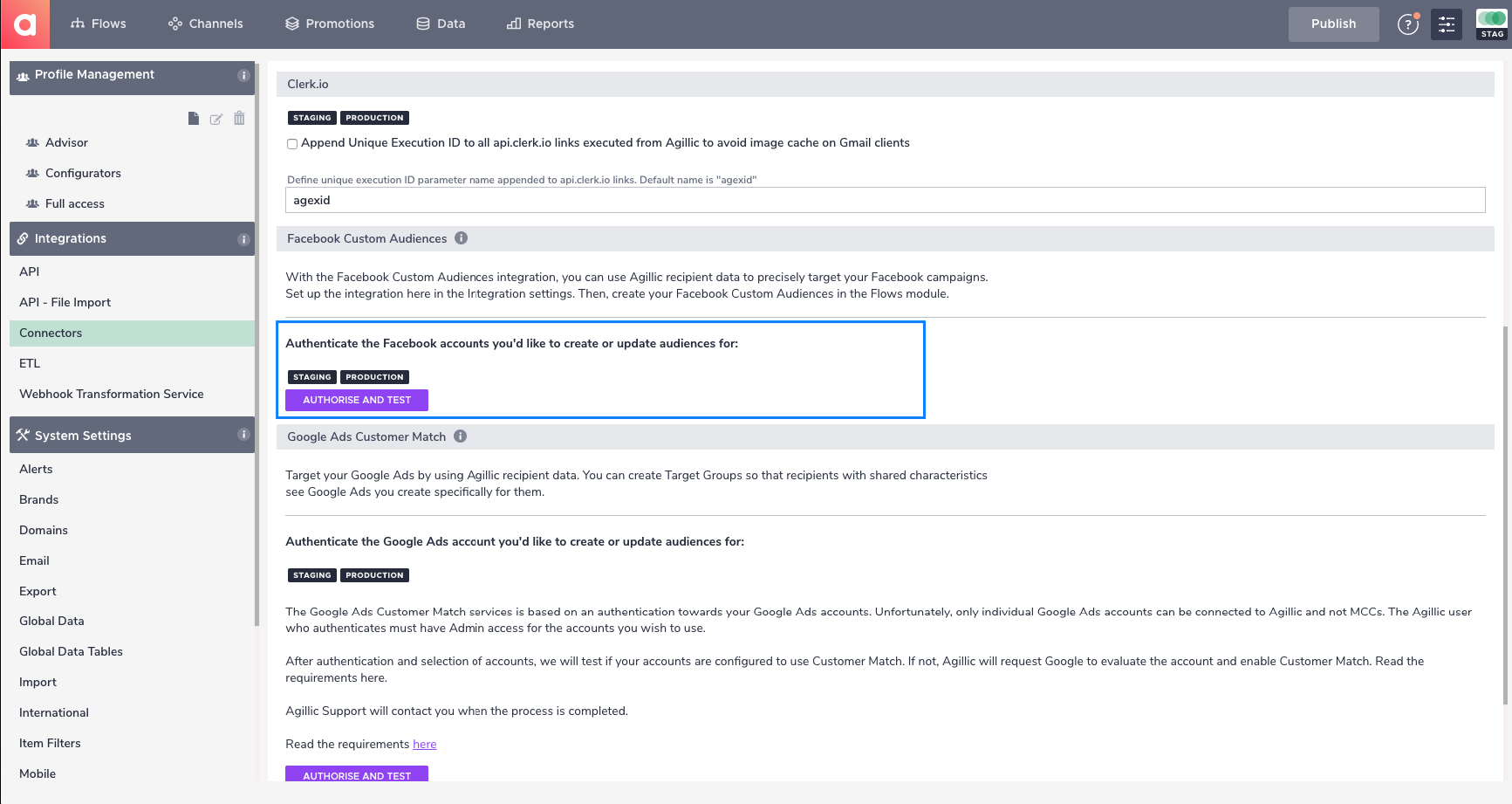 Setting up the Facebook Custom Audience integration